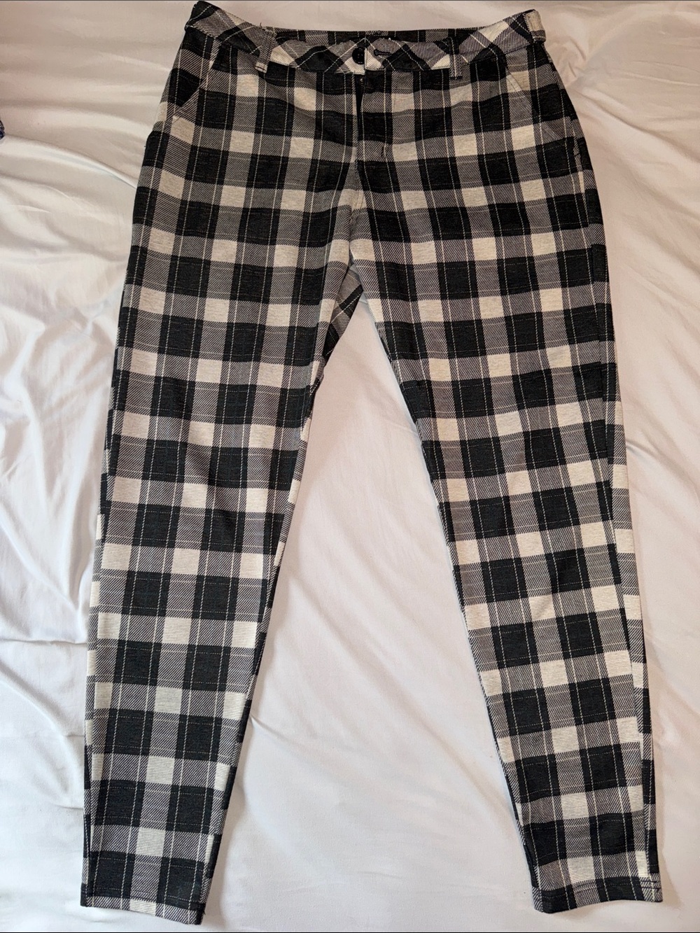 YoungLA Black & White Plaid Pants